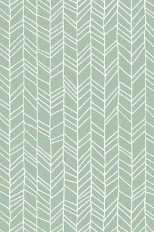 Cover of Hand Drawn Chevrons - Sage Green - Lined Notebook with Margins - 6X9