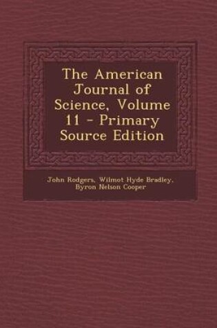 Cover of The American Journal of Science, Volume 11 - Primary Source Edition