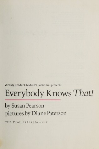 Cover of Everybody Knows That