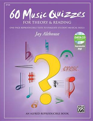 Book cover for 60 Music Quizzes for Theory and Reading