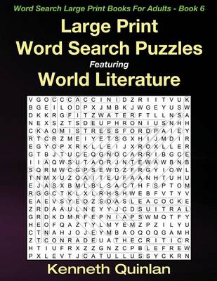 Book cover for Large Print Word Search Puzzles Featuring World Literature