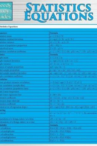 Cover of Statistics Equations (Speedy Study Guides