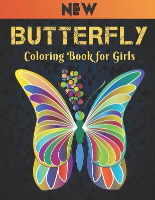Book cover for New Butterfly Coloring Book for Girls
