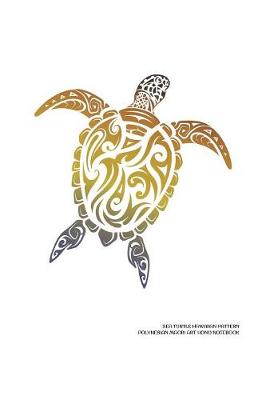 Book cover for Sea Turtle Hawaiian Pattern Polynesian Maori Art Honu Notebook