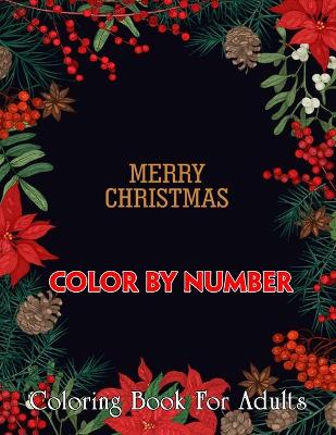 Book cover for Merry Christmas Color By Number Coloring Book For Adults