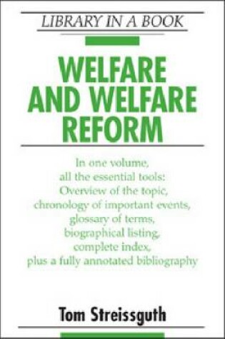 Cover of Welfare and Welfare Reform