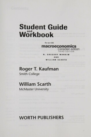 Cover of Macroeconomics: Canadian Edition Study Guide