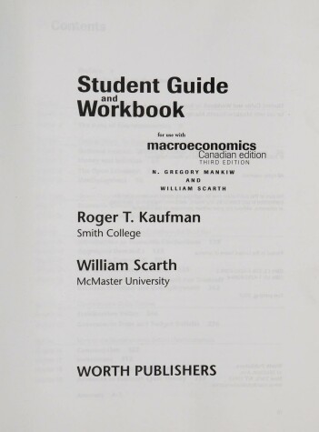 Book cover for Macroeconomics: Canadian Edition Study Guide