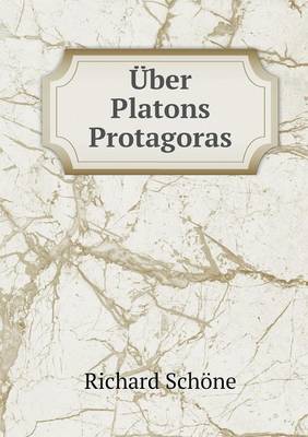 Book cover for Über Platons Protagoras