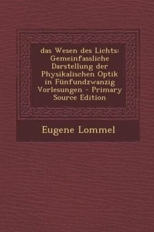 Cover of Das Wesen Des Lichts