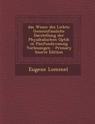 Book cover for Das Wesen Des Lichts