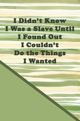Book cover for I Didn't Know I Was a Slave Until I Found Out I Couldn't Do the Things I Wanted