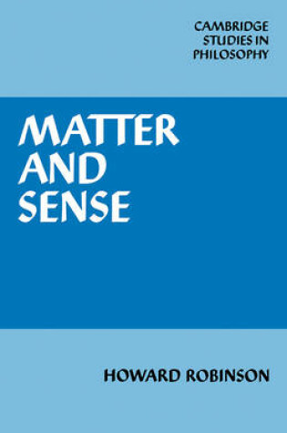 Cover of Matter and Sense