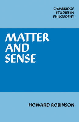 Cover of Matter and Sense