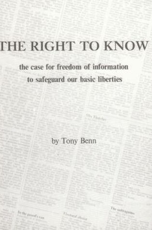 Cover of Right to Know