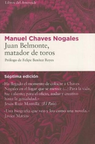 Cover of Juan Belmonte, Matador de Toros