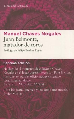 Cover of Juan Belmonte, Matador de Toros