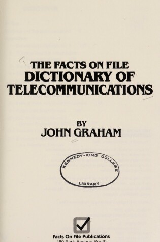 Cover of Facts on File Dictionary of Telecommunications