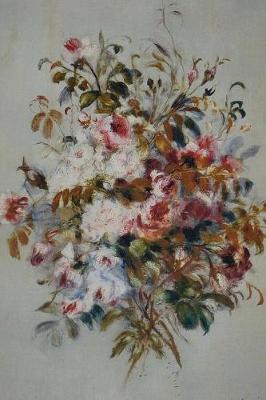 Book cover for 150 page lined journal A Bouquet of Roses, 1879 Pierre Auguste Renoir