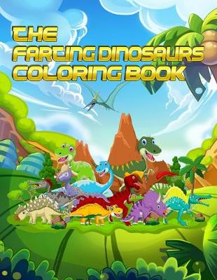 Book cover for The Farting Dinosaurs Coloring Book