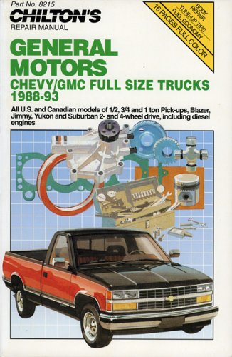 Book cover for General Motors Chevy/GMC Full Size Trucks 1988-93