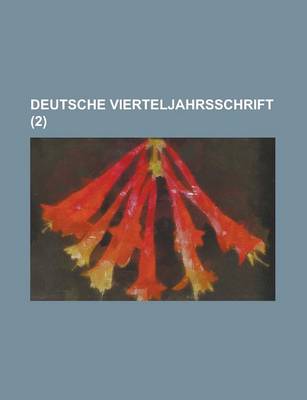 Book cover for Deutsche Vierteljahrsschrift (2)