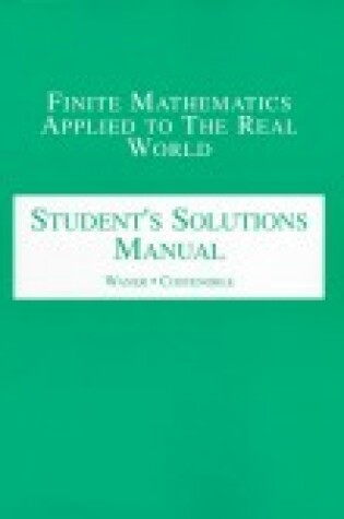 Cover of Student's Solutions Manual to Finite Math Applied to the Real World