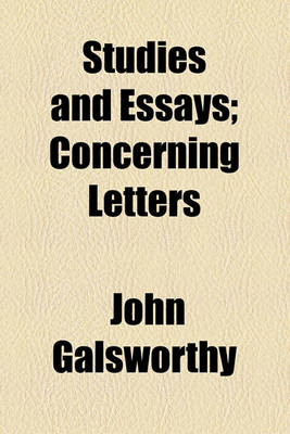 Book cover for Studies and Essays; Concerning Letters