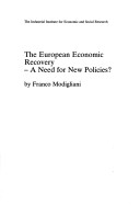 Book cover for European Economic Recovery