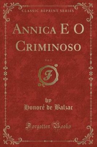 Cover of Annica E O Criminoso, Vol. 2 (Classic Reprint)