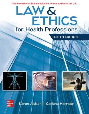 Book cover for ISE Law & Ethics for Health Professions