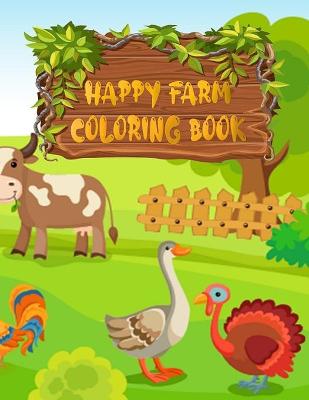 Book cover for Happy Farm Coloring Book