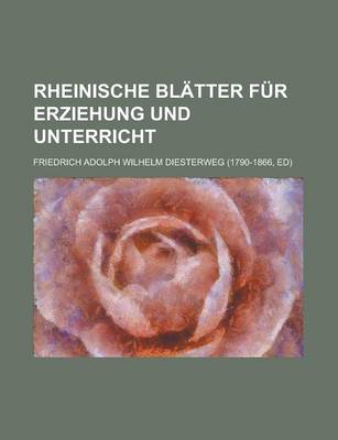 Book cover for Rheinische Blatter Fur Erziehung Und Unterricht