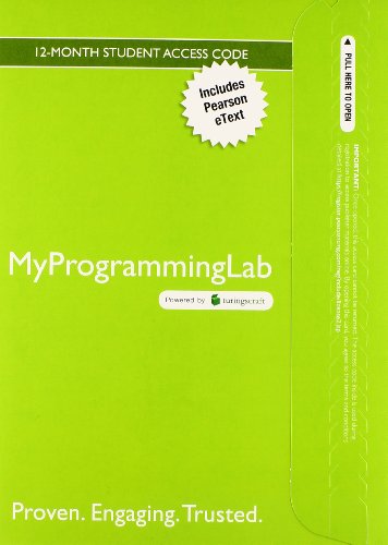 Book cover for Mylab Programming with Pearson Etext -- Access Card -- Starting Out with Java