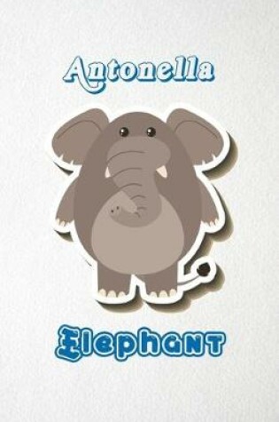 Cover of Antonella Elephant A5 Lined Notebook 110 Pages