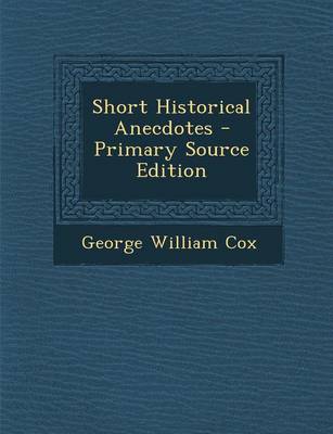 Book cover for Short Historical Anecdotes