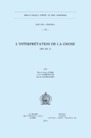 Cover of L'interpretation de la Gnose (NH XI, 1)