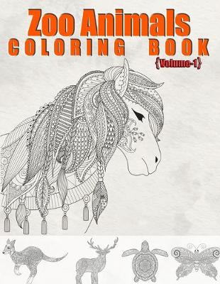 Book cover for Zoo Animals coloring book