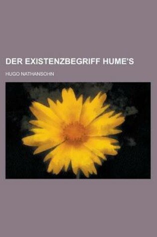 Cover of Der Existenzbegriff Hume's