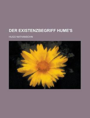 Book cover for Der Existenzbegriff Hume's