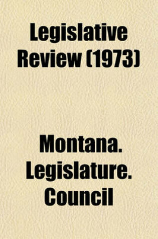 Cover of Legislative Review (1973)
