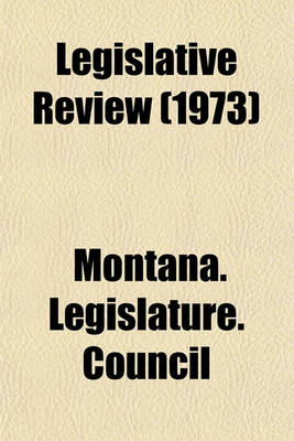 Book cover for Legislative Review (1973)