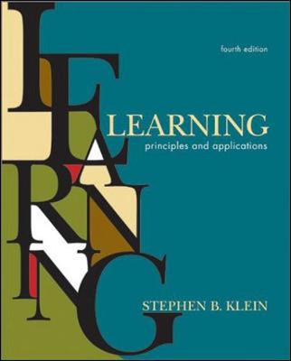 Book cover for Learning: Principles and Applications