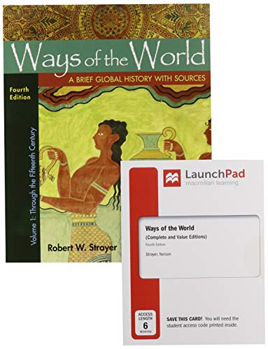 Book cover for Ways of the World with Sources, Volume 1 & Launchpad for Ways of the World with Sources (Six-Months Access)