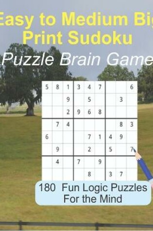 Cover of Easy to Medium Big Print Sudoku Puzzle Brain Game