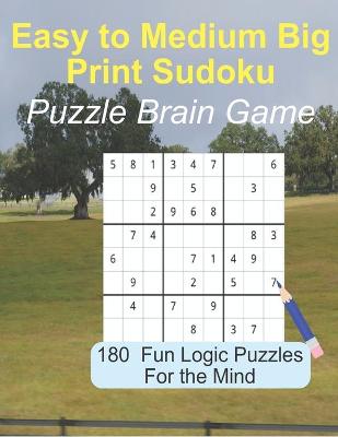 Book cover for Easy to Medium Big Print Sudoku Puzzle Brain Game