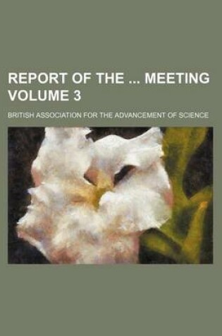 Cover of Report of the Meeting Volume 3