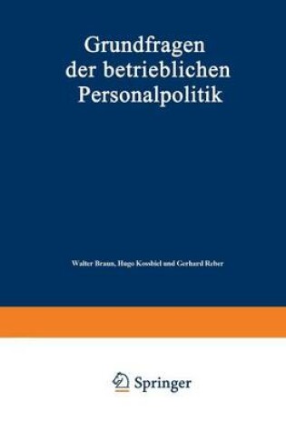 Cover of Grundfragen der betrieblichen Personalpolitik