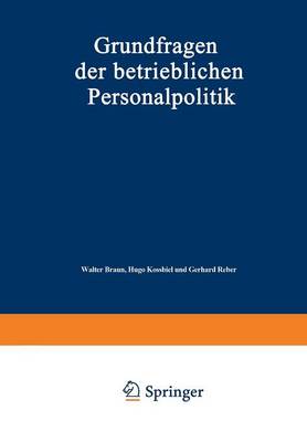 Book cover for Grundfragen der betrieblichen Personalpolitik