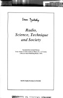 Book cover for Radio, Science, Technique and Society